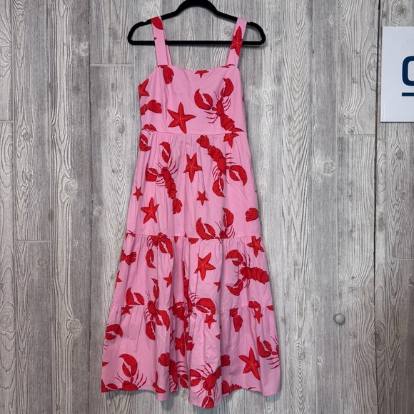 J. Crew Factory Dresses & Skirts - J. Crew Factory Pink Dress with Red Accents Lobsters and Stars